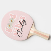 Good Vibes nur 70er Hippie Slogan Tischtennis Schläger (Seitenansicht)