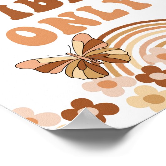 Good Vibes nur 70er Retro Groovy Party Signing Poster (Ecke)