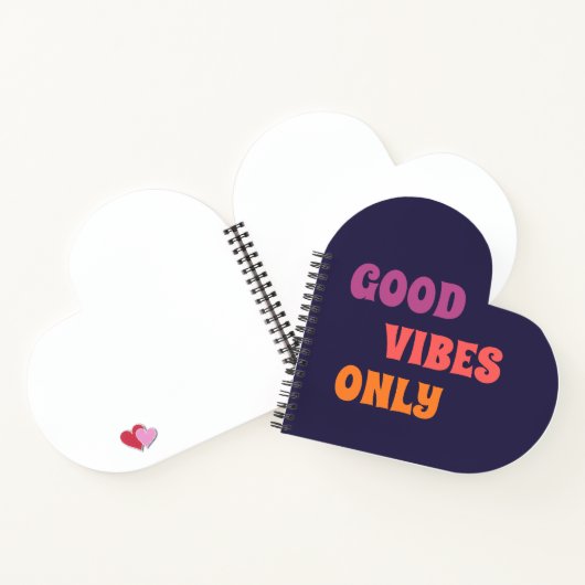 “Good Vibes Only” Aesthetic Heart Notebook  Notizblock (Innenseite)