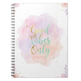 Good Vibes Only Aesthetic Pastel Notebook |  Notizblock