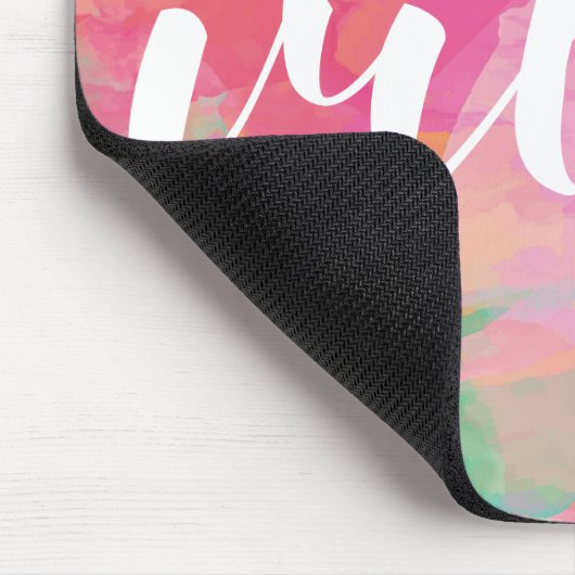 Good Vibes only Affirmation Zitat Wasserfarbe Mousepad (Ecke)