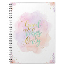 Good Vibes Only Ästhetik Pastell Notizbuch |