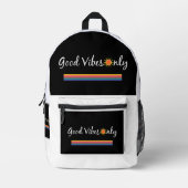 Good Vibes Only Backpack Bedruckter Rucksack (Vorderseite)