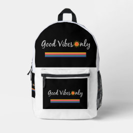 Good Vibes Only Backpack Bedruckter Rucksack