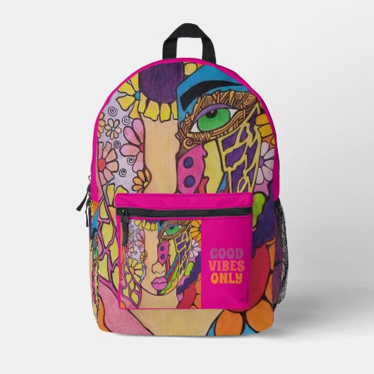 Good vibes only bedruckter rucksack (Vorderseite)