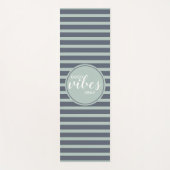 Good Vibes Only Blue & Green Typografy Quote Yogamatte (Vorderseite)