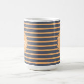 Good Vibes Only Blue & Orange Typografy Quote Kaffeetasse (Mittel)