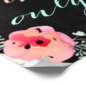 Good vibes only Chalkboard quote art Poster (Ecke)