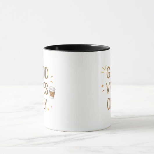 Good Vibes Only Coffee Mug | Positive Cozy Gift Tasse (Zentrum)