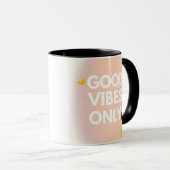 Good Vibes Only Coffee Mug | Positive Cozy Gift Tasse (VorderseiteRechts)