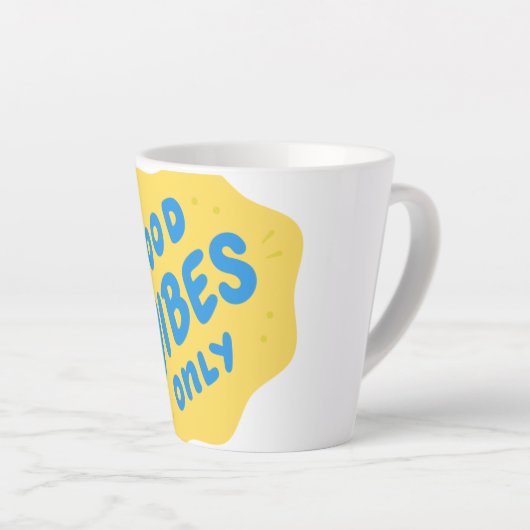 "Good Vibes Only Coffee Tasse - Fröhliche Keramik  (Rechte Ecke)