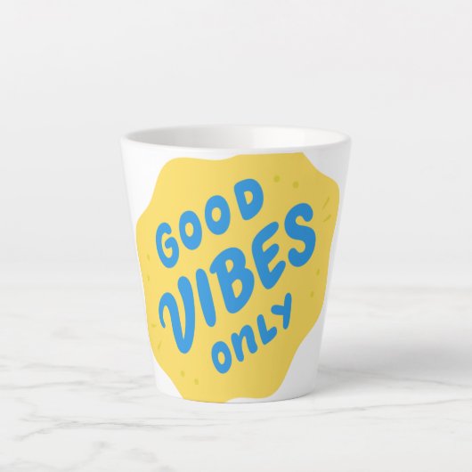 "Good Vibes Only Coffee Tasse - Fröhliche Keramik (Vorderseite)