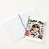 Good Vibes Only Cute Cat Notebook Notizblock (Innenseite)