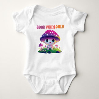 Good Vibes Only Cute Mushroom Baby Bodysuit Baby Strampler