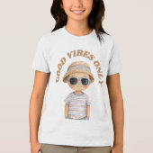 Good Vibes Only – Cute Positive Illustration Tri-Blend Shirt (Vorderseite)