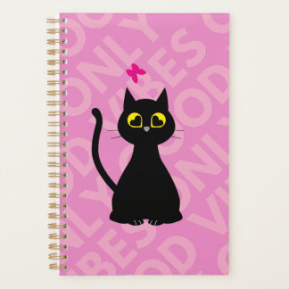 GOOD VIBES ONLY! - Funny Cat Planner Planer