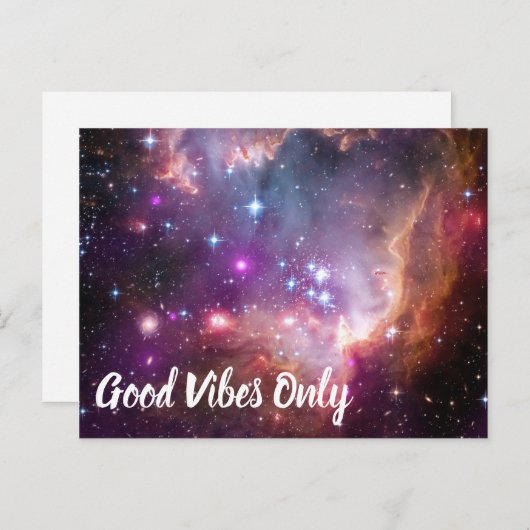 Good Vibes Only Galaxy Outer Space Universe Stars Postkarte (Vorne/Hinten)
