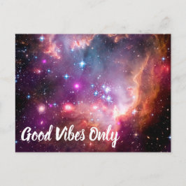Good Vibes Only Galaxy Outer Space Universe Stars Postkarte