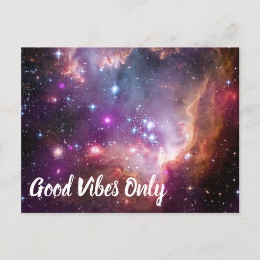 Good Vibes Only Galaxy Outer Space Universe Stars Postkarte (Vorderseite)