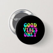 Good Vibes Only Gefärbte Krawatte Colorful Niedlic Button (Vorne & Hinten)