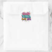 Good Vibes Only Girl Graffiti Sticker (Tasche)