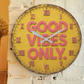 Good Vibes Only Große Wanduhr