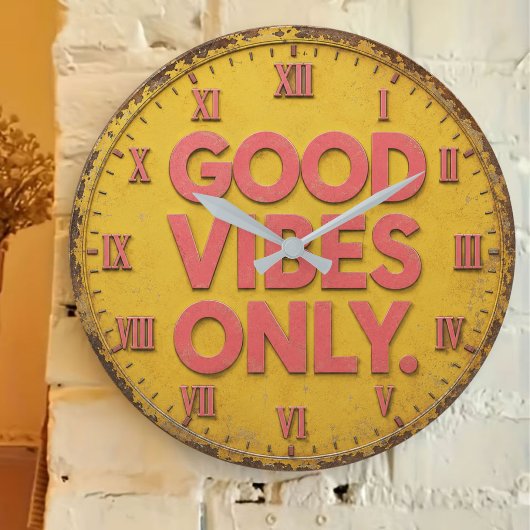 Good Vibes Only Große Wanduhr