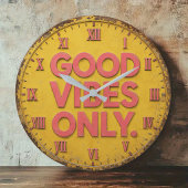 Good Vibes Only Große Wanduhr