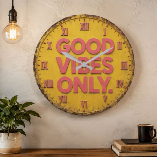 Good Vibes Only Große Wanduhr