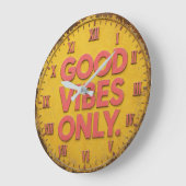 Good Vibes Only Große Wanduhr (Winkel)