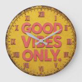 Good Vibes Only Große Wanduhr (Vorderseite)