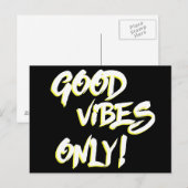 Good Vibes Only Grungy Postkarte (Vorne/Hinten)