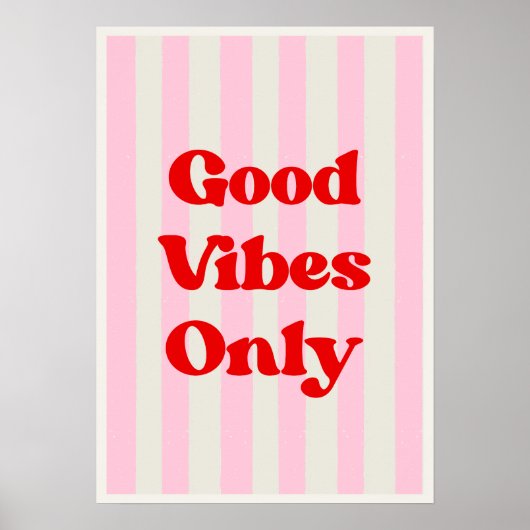 Good vibes only. Inspirational Poster (Vorne)