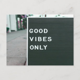 Good Vibes Only Letter Board Positard Postkarte
