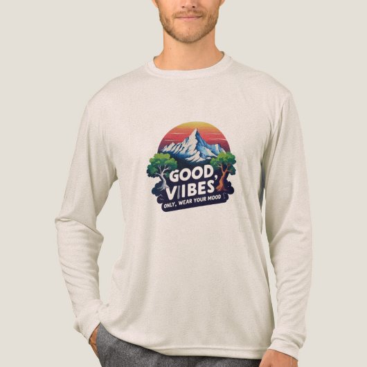 Good Vibes Only | Nature-Inspired Long Sleeve Tee (Vorderseite)