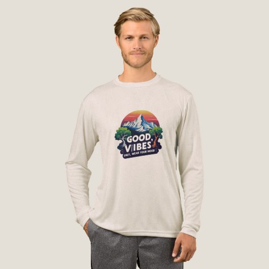 Good Vibes Only | Nature-Inspired Long Sleeve Tee (Volle Vorderseite)