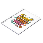 Good Vibes Only Notebook - Funky Retro Notizblock (Linke Seite)