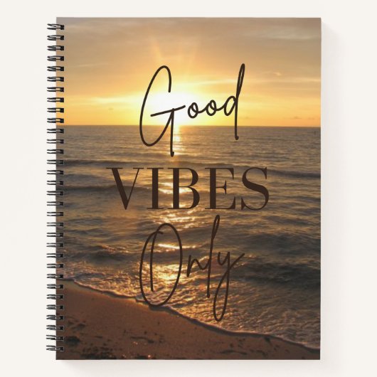 Good Vibes Only Notebook Notizblock (Vorderseite)