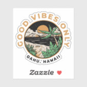 Good Vibes Only Oahu Hawaii Aufkleber (Blatt)