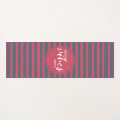 Good Vibes Only Pink & Blue Typografy Quote Yogamatte (Vorderseite (Horizontal))