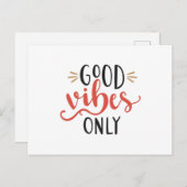 Good vibes only postkarte (Vorne/Hinten)