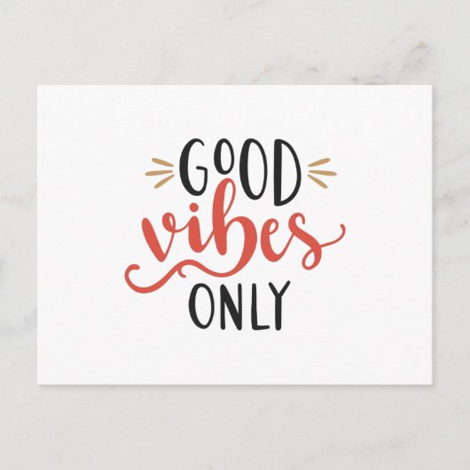 Good vibes only postkarte (Vorderseite)