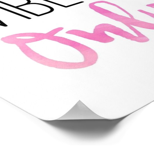 "Good Vibes only" Print // Pink Poster (Ecke)