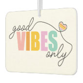 Good Vibes Only Rainbow Heart Autolufterfrischer (Links)
