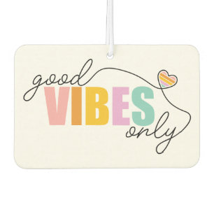 Good Vibes Only Rainbow Heart Autolufterfrischer