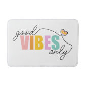 Good Vibes Only Rainbow Heart Badematte (Vorderseite)