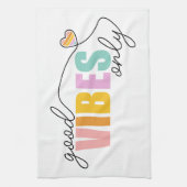 Good Vibes Only Rainbow Heart Geschirrtuch (Vertikal)