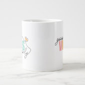 Good Vibes Only Rainbow Heart Jumbo-Tasse (Vorderseite)