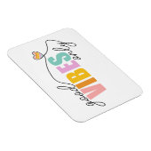 Good Vibes Only Rainbow Heart Magnet (Rechte Seite)