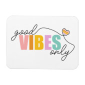 Good Vibes Only Rainbow Heart Magnet (Horizontal)